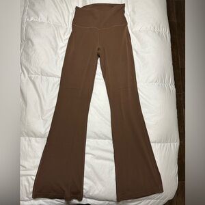 Lululemon yoga flare pants, groove nulu high rise, size 6, brown, 32”